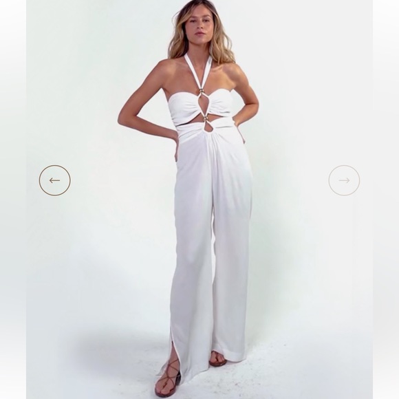 VIX Luana Detail Jumpsuit, size 2, White, $358 - Picture 7 of 7